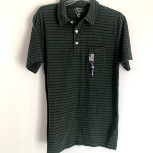 Green with Stripes Polo